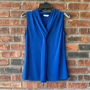 Blue Sleeveless Blouse